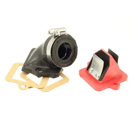 Neu Ansaugstutzenkit offen MVT Peugeot liegend- Jetforce - Ludix - Speedfight 3 + 4 - New Vivacity