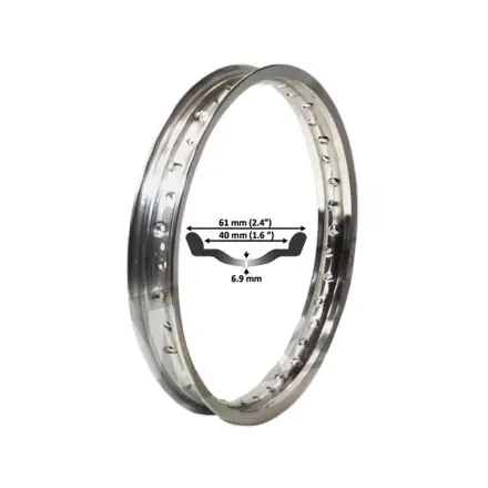 Top-Seller Felge 1.60-17 verchromt - Wheel Rim - für 3 mm Speichen