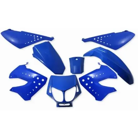 Verkleidungskit 8 Teile Vinculexx blau metallic - Aprilia RX - SX - Derbi Senda bis 2010 Versand Am Gleichen Tag