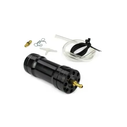 Boost Bottle Carenzi CNC Aluminium - schwarz - universal für 2-Takt 50 ccm Preisreduziert