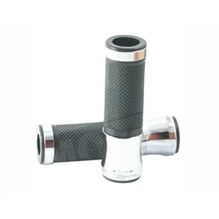 Lenkergriffe Alu CNC schwarz - silber Preiswert