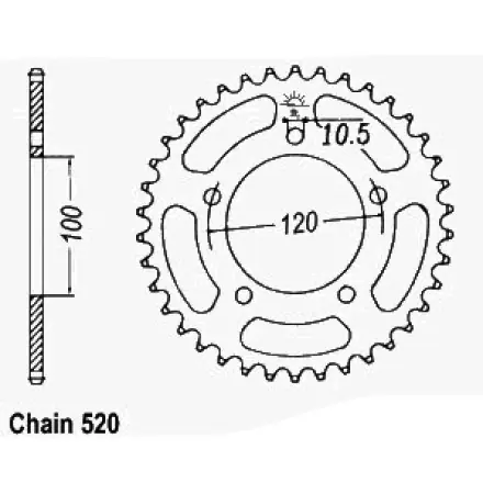 Kettenrad 44 Zähne - 520 T - Aprilia RS 125 ab Baujahr 2006 Direkt Vom Hersteller