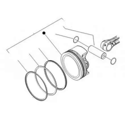 Neu Kolben Piaggio Kat2 125 ccm 4-Takt - Atlantic - Sportcity - Runner - Beverly - MP3 - X - Vespa GT - GTS - GTV - Hexagon