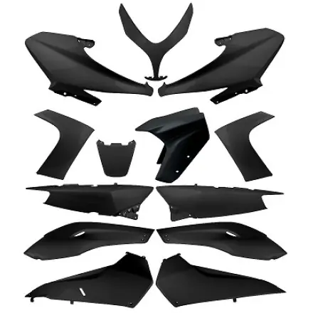 Versand Am Gleichen Tag Verkleidungskit 13 Teile Schwarz glänzend - Yamaha T-Max 500 08-11