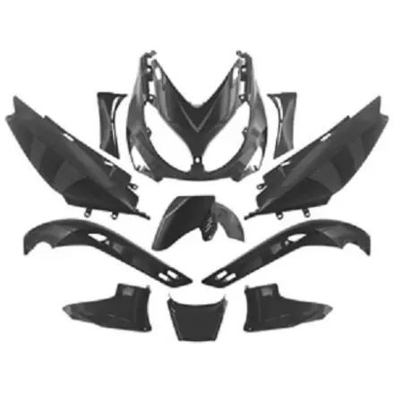 Verkleidungskit 12 Teile Schwarz glänzend - Yamaha T-Max 500 01-07 Bestpreis