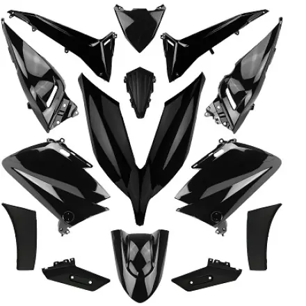 Neu Verkleidungskit 14 Teile Schwarz glänzend - Yamaha T-Max 530 2015-2016