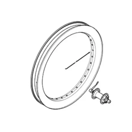 Felge vorn mit Radnabe und Speichen Shimano - Piaggio Wi-Bike Uni Deore Comfort - Mas Deore Active Abverkauf