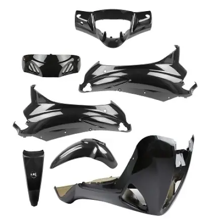 Verkleidungskit 7 Teile schwarz metallic - Piaggio Liberty 50 125 150 200 04-14 Mega-Angebot
