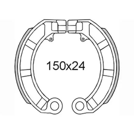 Bremsbacken Satz vorn oder hinten Vespa 50 - 200 - HP - PK - Automatik - PX - Rally - Sprint Letzte Chance