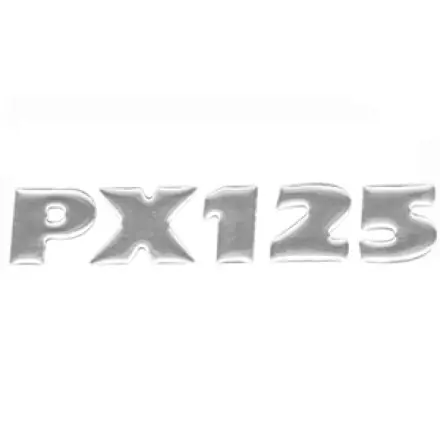 Kostenfreie Lieferung Schriftzug - PX 125 - Vespa Seitenhaube silber