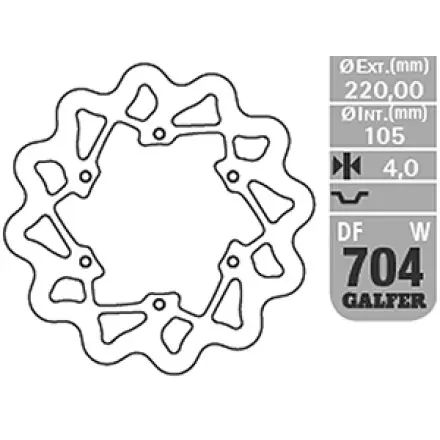 Bremsscheibe Galfer 175 mm 5-Loch hinten - Runner - Stalker - NRG - Zip - Derbi GP1 Neuheit