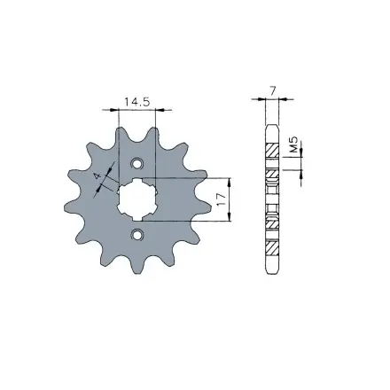 Bestpreis Ritzel (vorn) 14 Zähne 420 Kettenteilung EBE/EBS