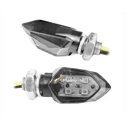 Direktkauf Blinkerpaar LED Clinton schwarz - StVO zulässig- 30 mm