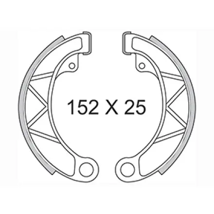 Bremsbacken - Brake Shoes - 152 x 25 Lambretta 125 - 150 - 200 ccm Wochenendangebot