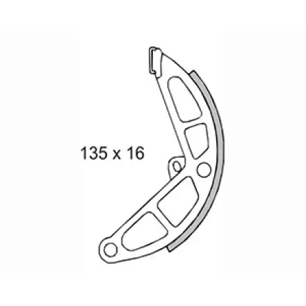 Bestseller Bremsbacke hinten - Brake Shoe rear - 135x16 Piaggio Ciao - Si - Bravo - Superbravo - Boss