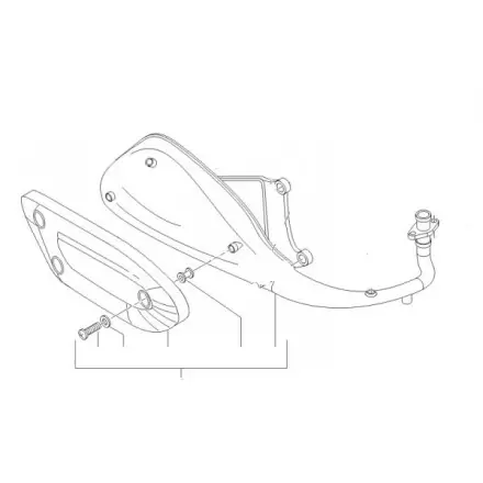 Saisonangebot Auspuff Piaggio Fly 125 4-Takt ZAPM421 - original