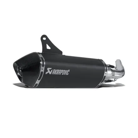 Bestpreis Auspuff Akrapovic Slip-on Line Black Edition (ABE) - Vespa GTS - GTV 125 - 250 - 300
