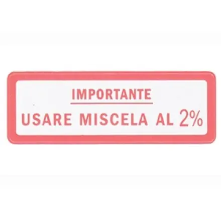 Aufkleber - Sticker Vespa Usare Miscela al 2% - neuere Modelle 1:50 Neue Ware