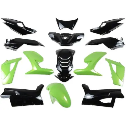 Verkleidungskit 14 Teile Vinculexx schwarz grün - Peugeot Speedfight 4 Online Kaufen