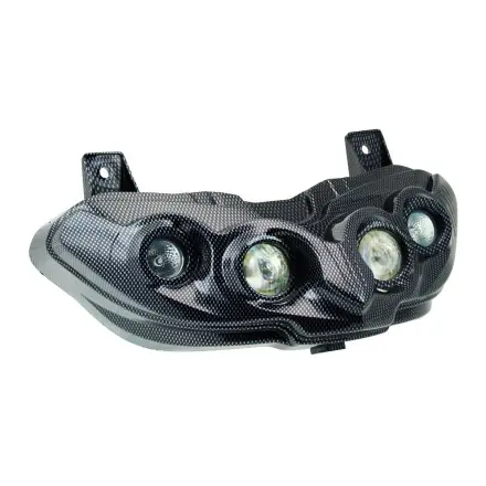 Markenprodukt Scheinwerfermaske Halogen Quattro Carbon Design C46 ab Bj 05