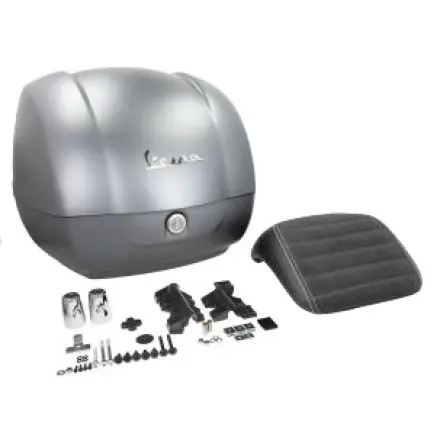 Direkt Vom Hersteller Topcase grau titanium 707/C - 36 Liter - Vespa GTS 125 - 150 - 250 - 300 ccm