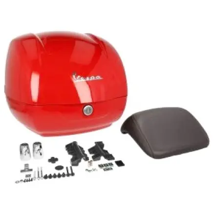 Zertifiziert Topcase rot dragon / passione / 894 - 36 Liter - Vespa GTS 125 - 150 - 250 - 300 ccm