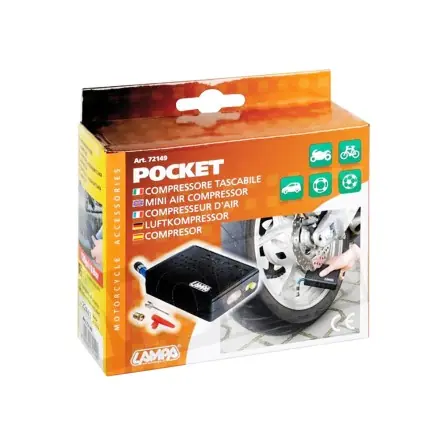 Top-Angebot Taschenkompressor 8 bar - 120 PSI - für Roller - Fahrrad und Motorrad