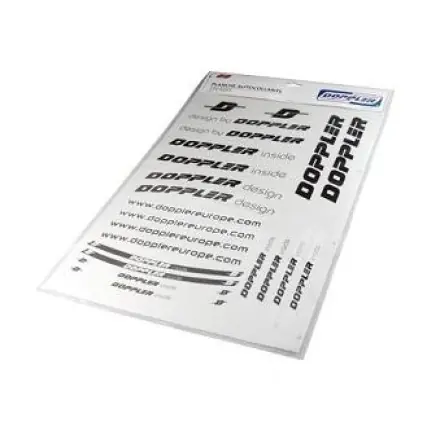 Doppler Aufkleberset Schwarz 50x31 cm 23 Sticker Letzte Chance