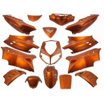 Kostenloser Rückversand Verkleidungskit 15 Teile Vinculexx orange metallic - Peugeot Speedfight 2