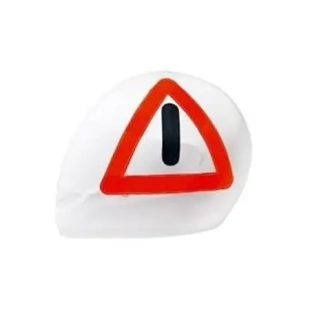 Top-Seller Helmbeutel Weiss mit Warndreieck