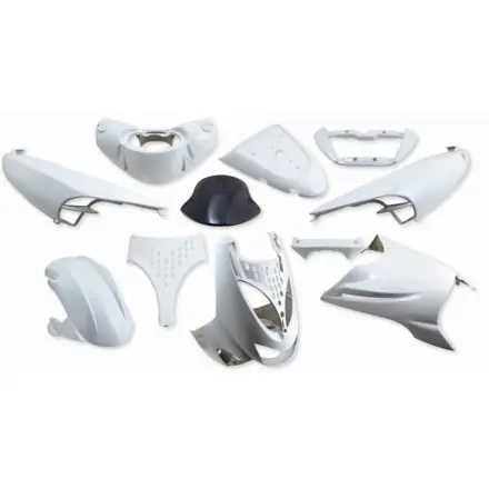 Verkleidungskit 11 Teile weiss metallic - Aprilia SR - Doppelrücklicht Super-Preis