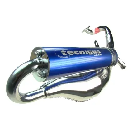 Auspuff Tecnigas Tek Chrom(E-Pass) Minarelli stehend - Booster - BWs - Stunt - Slider Kostenfreie Lieferung