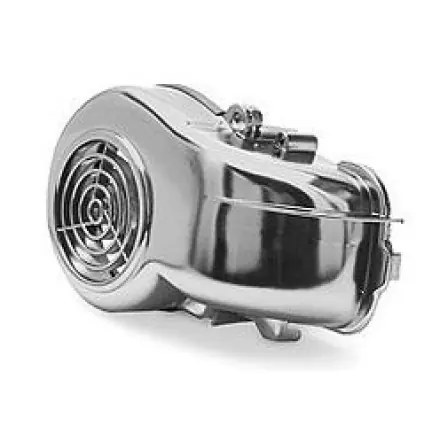 Gebläsegehäuse Motorlüftung chrom Minarelli liegend - Neos - Ovetto - Jog - Axis - Breeze - SR50 Wochenendangebot