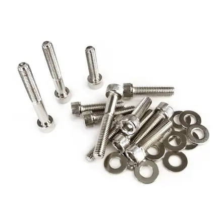 Schrauben Set Motordeckel - Variodeckel chrom - Minarelli - Aerox - Nitro - Ovetto - Neos - Jog - Mach G - Booster - Stunt - Slider - SR50 Markenprodukt