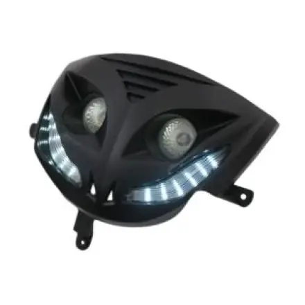 Neuheit Doppelscheinwerfer Frontmaske R8 schwarz - Piaggio Zip 2000