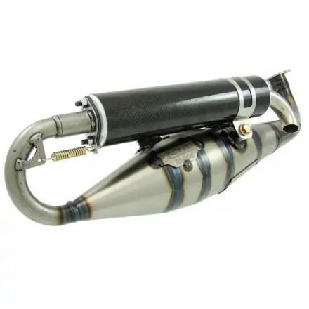 Markenware Auspuff Yasuni Carrera 20 - schwarz Carbon-Enddämpfer -Piaggio - Runner - NRG - TPH - ICE - ET2 - ZIP - SR50 - SR50R