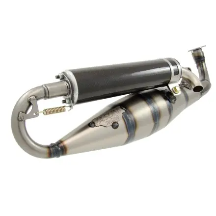 Auspuff Yasuni Carrera 16 schwarz - Carbon - Minarelli stehend - Booster - BWs Markenware