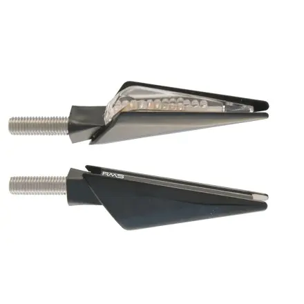 LED Blinker Paar Aluminium Gehäuse Schwarz (ABE) Kracherpreis