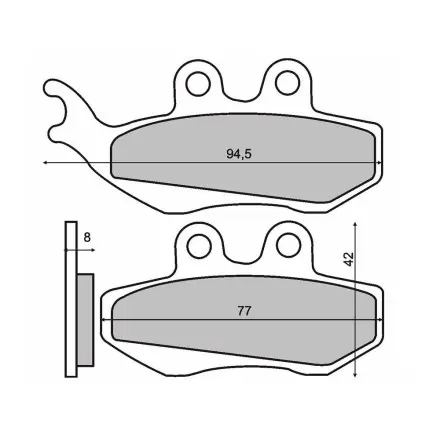 Bremsbelag Kevlar Satz (ABE) Runner 125-200 - Skipper 125-150 - Hexagon Kracherpreis