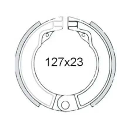 Bremsbacken Satz 127x23 mm - Vespa 125 ccm1961 - 1962 Kostenloser Rückversand