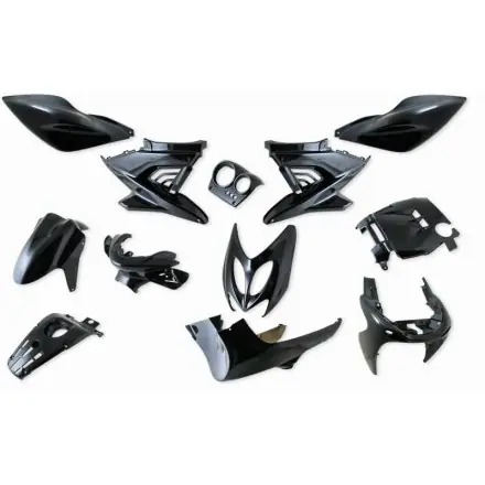 Abverkauf Verkleidungskit 12 Teile Vinculexx schwarz metallic - Yamaha Aerox - Nitro