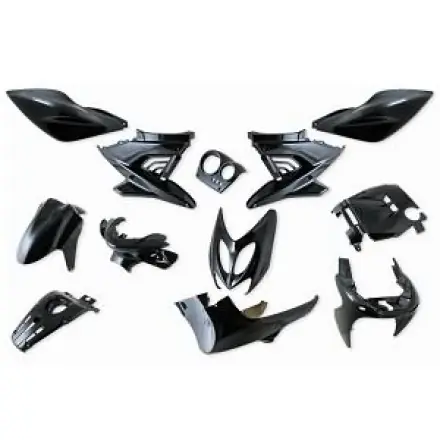 Verkleidungskit 12 Teile Vinculexx schwarz glänzend - Yamaha Aerox - Nitro Zertifiziert