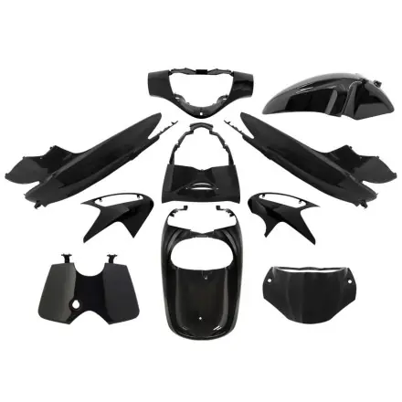 Meistverkauft Verkleidungskit 10 Teile schwarz glänzend - Honda SH 125-150 ccm 2006