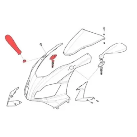 Beliebt Rückspiegel Schwarz rechts Aprilia Rs 50 - 125 ccm