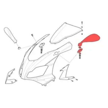 Rückspiegel Schwarz links Aprilia Rs 50 - 125 ccm Direkt Vom Hersteller