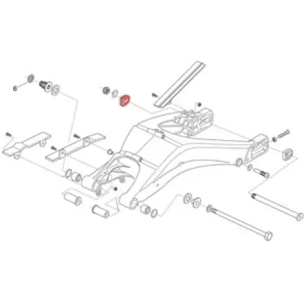 Hinterachse Gleitführung rechts Aprilia Rs 125 ccm Abverkauf