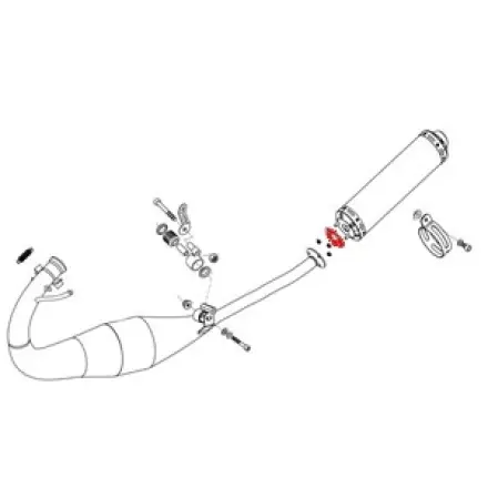 Sale Auspuff Dichtung für Enddämpfer Aprilia Rs 125 ccm