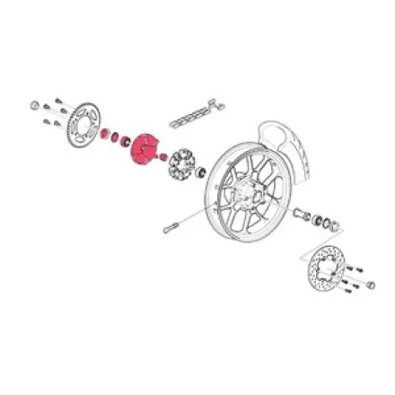 Schnäppchen Radnabe hinten Aprilia Rs 125 ccm