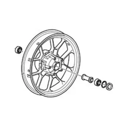 Felge Hinterrad Schwarz Rs 125 ccm Aktuell