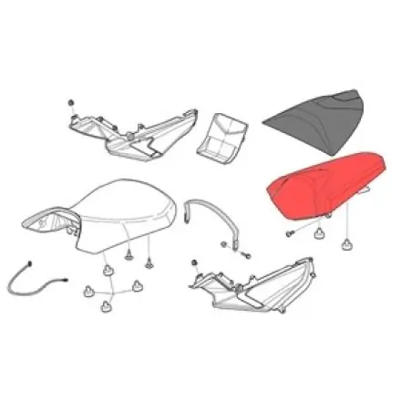 Online Kaufen Fahrersitz Heckteil Schwarz Aprilia Rs 125 ccm